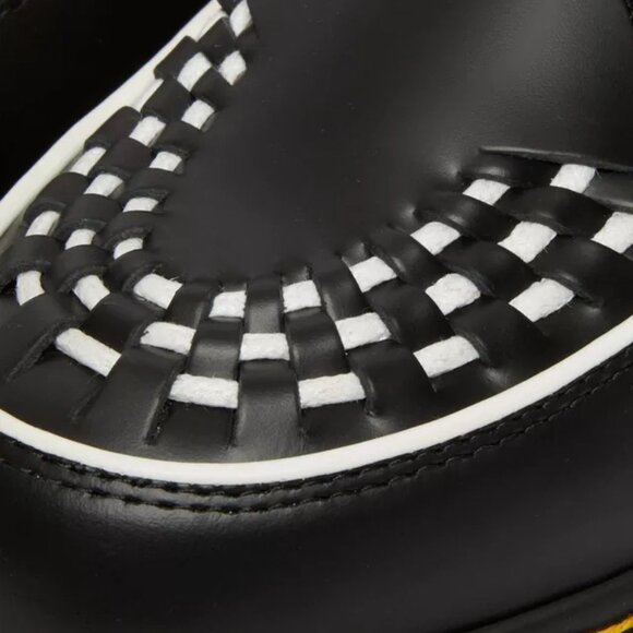 Dr. Martens Ramsey Black White Smooth Leather Creepers Women Size 6 NEW - Picture 3 of 6